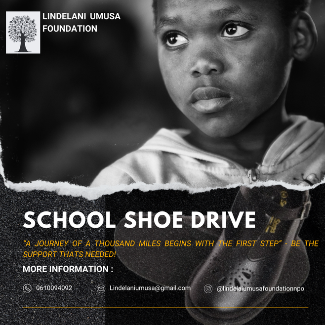 Aidez la Fondation Lindelani Umusa à fournir des chaussures scolaires aux enfants défavorisés