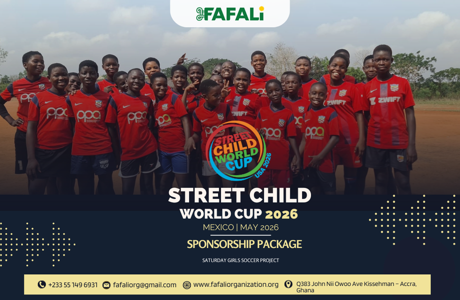 Support Fafali to Represent Ghana at the Street Child World Cup 2026